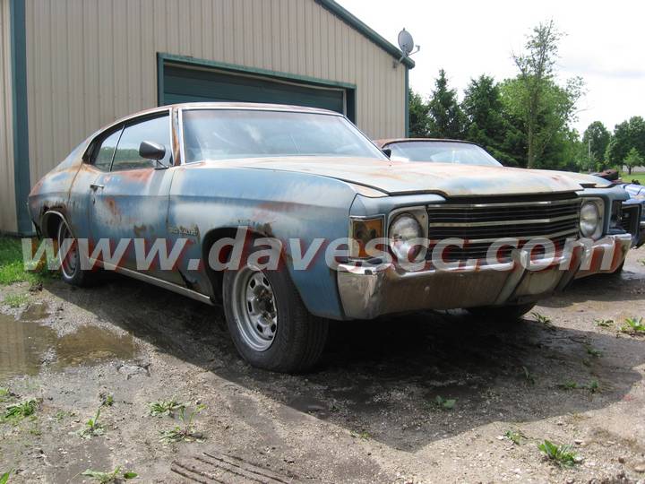 Ascot Blue 1972 Chevy Chevelle Project Car